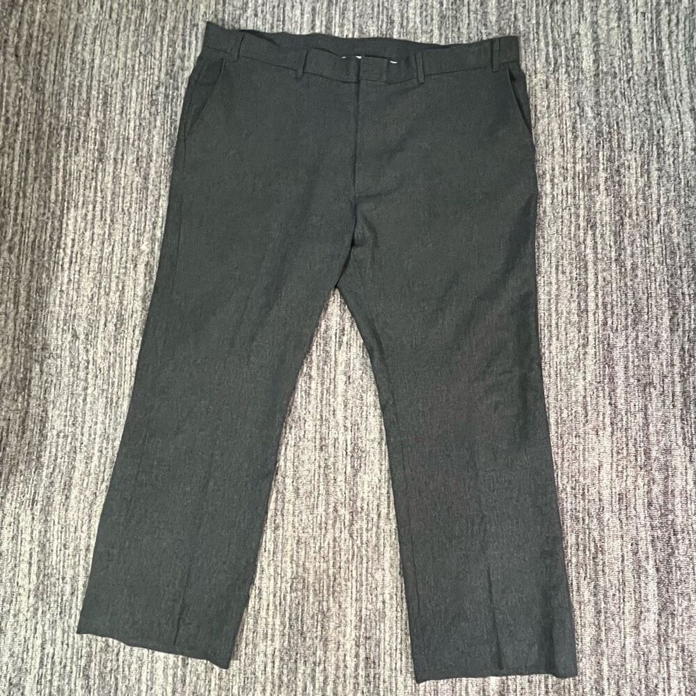 Levi’s Men’s‎ Size 42x29 Action Slacks Grey Hemmed Flat Front Trousers Vintage